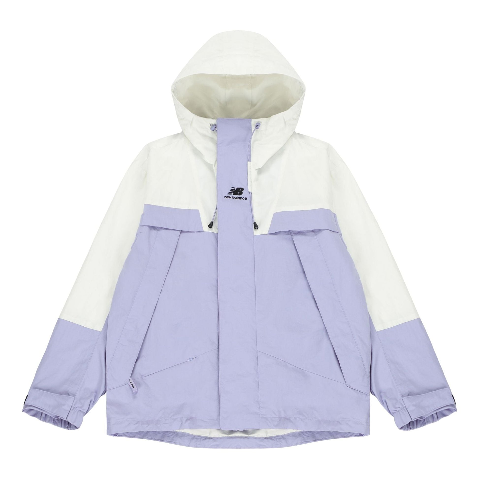 New Balance Logo Embroidered Colorblock Hooded Jacket Couple Style Purple 5AC14103-DV