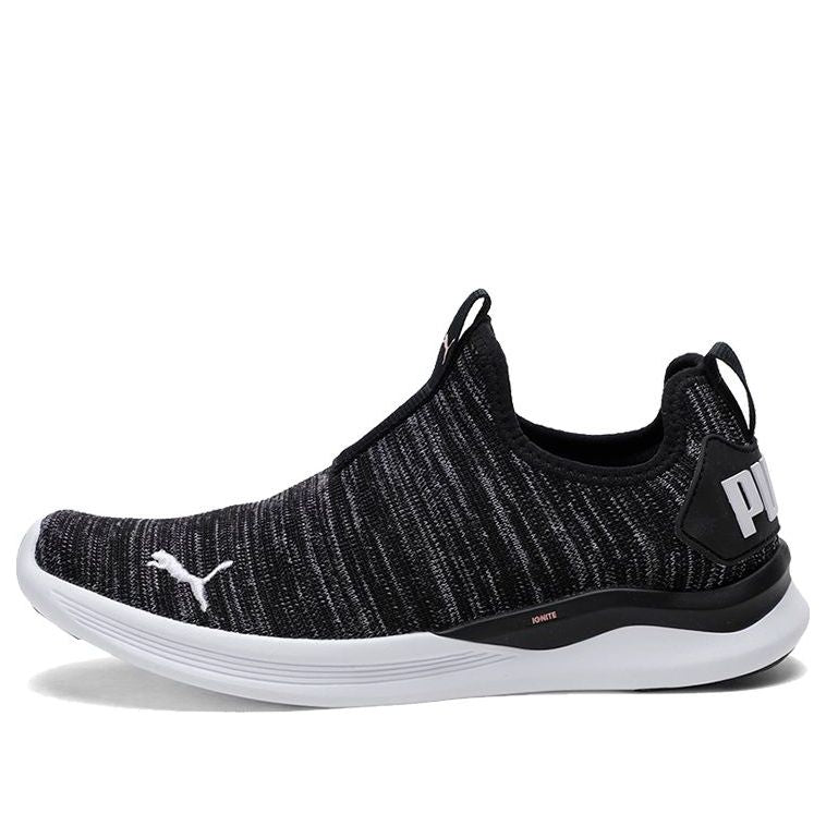 (WMNS) PUMA Ignite Flash Slip Low Running Shoes Black/Grey/White 192271-06