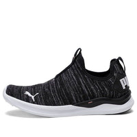 (WMNS) PUMA Ignite Flash Slip Low Running Shoes Black/Grey/White 192271-06