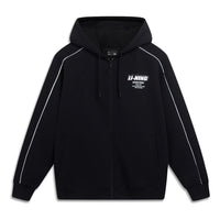 Li-Ning Striped Graphic Hooded Jacket 'Black White' AWDT541-2