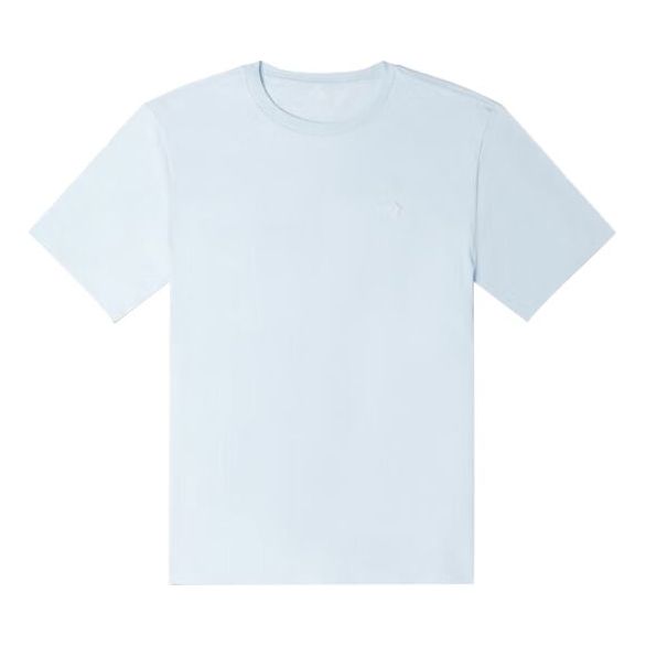 Converse Go-To Embroidered Star Chevron Standard-Fit T-Shirt Asia Sizing 'Light Blue' 10023876-A17