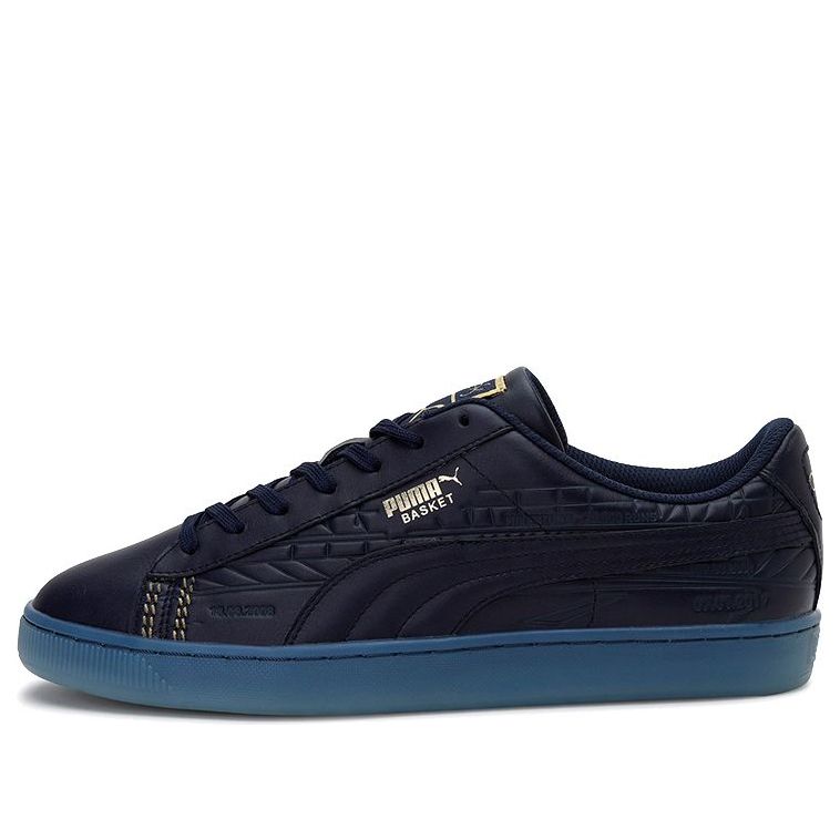 PUMA x one8 Virat Kohli Basket Classic Casual Board Shoes Black/Blue 375314-02
