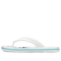 (WMNS) Crocs Crocband Flowers Flip-Flops White 206101-1C8