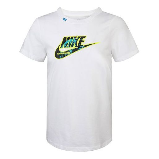 (WMNS) Nike Sportswear Round Neck Casual Short Sleeve White CV9165-100