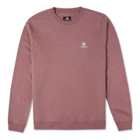 Converse Go-To Embroidered Star Chevron Brushed Back Fleece Crew Sweatshirt Asia Sizing 'Maroon' 10024510-A05
