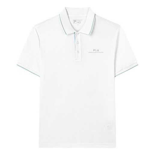 FILA Solid Color Athleisure Casual Sports Short Sleeve Polo Shirt White F11M138157F-WT