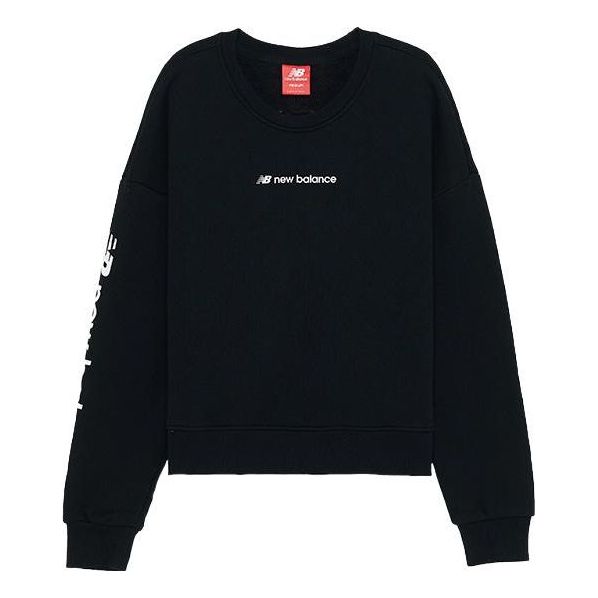 (WMNS) New Balance Sports Style Sweatshirts Asia Sizing 'Black' AWT93509-BK