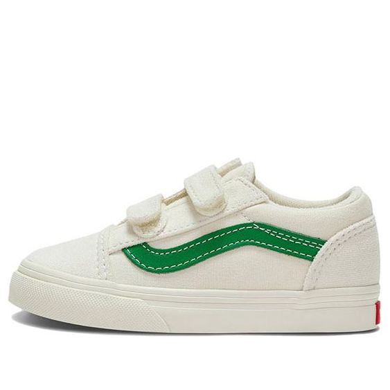 Vans Old Skool V Retro Low Tops Skateboarding Shoes White Green VN000D3YRFX