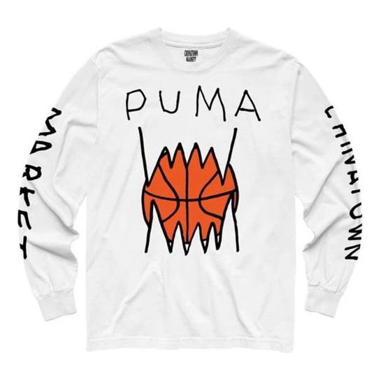 PUMA × Chinatown Market Crossover Basketball Subject Round Neck White TBD-PUMA-002