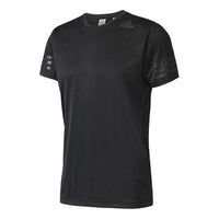 adidas Training Round Neck Pullover Sports Short Sleeve Black BK6120