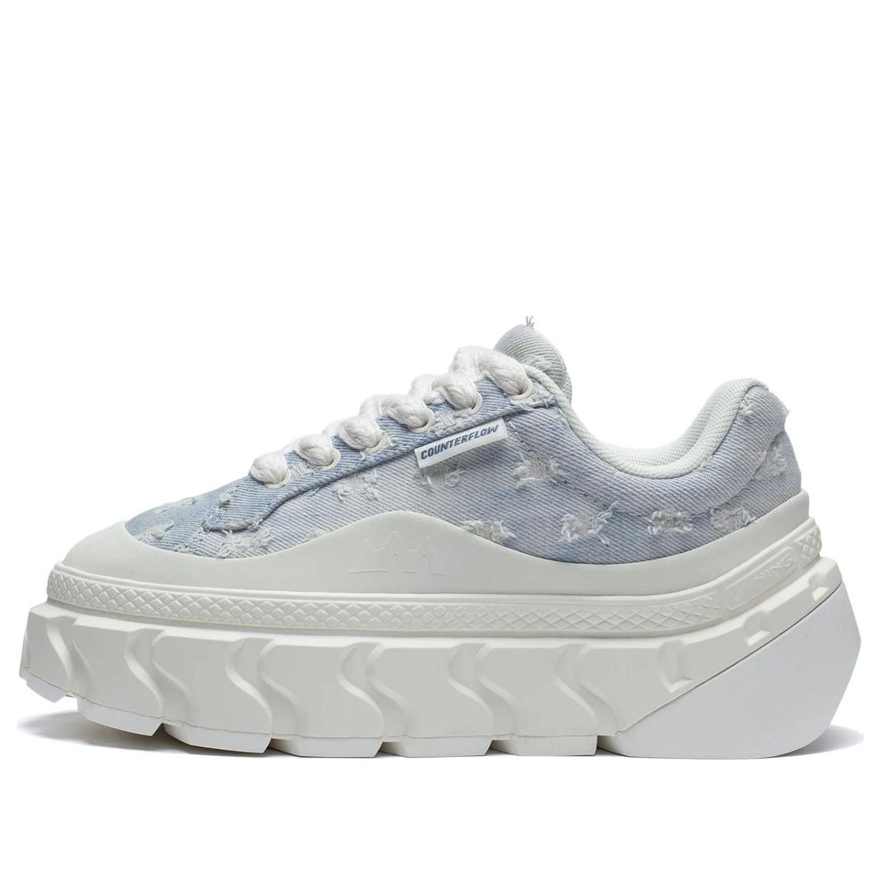 (WMNS) Li-Ning CF Skate Shoes 'Denim Creamy White' AGCS230-7
