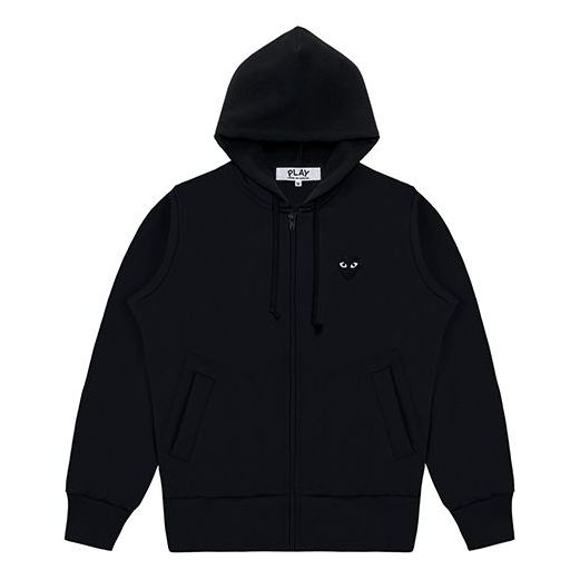 (WMNS) COMME des GARCONS PLAY Big Heart Zip Hooded Jacket 'Black' AZ-T253-051-1