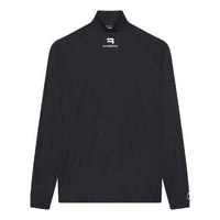Men's Balenciaga FW21 Alphabet Long Sleeves Sports Black 661749444B81077