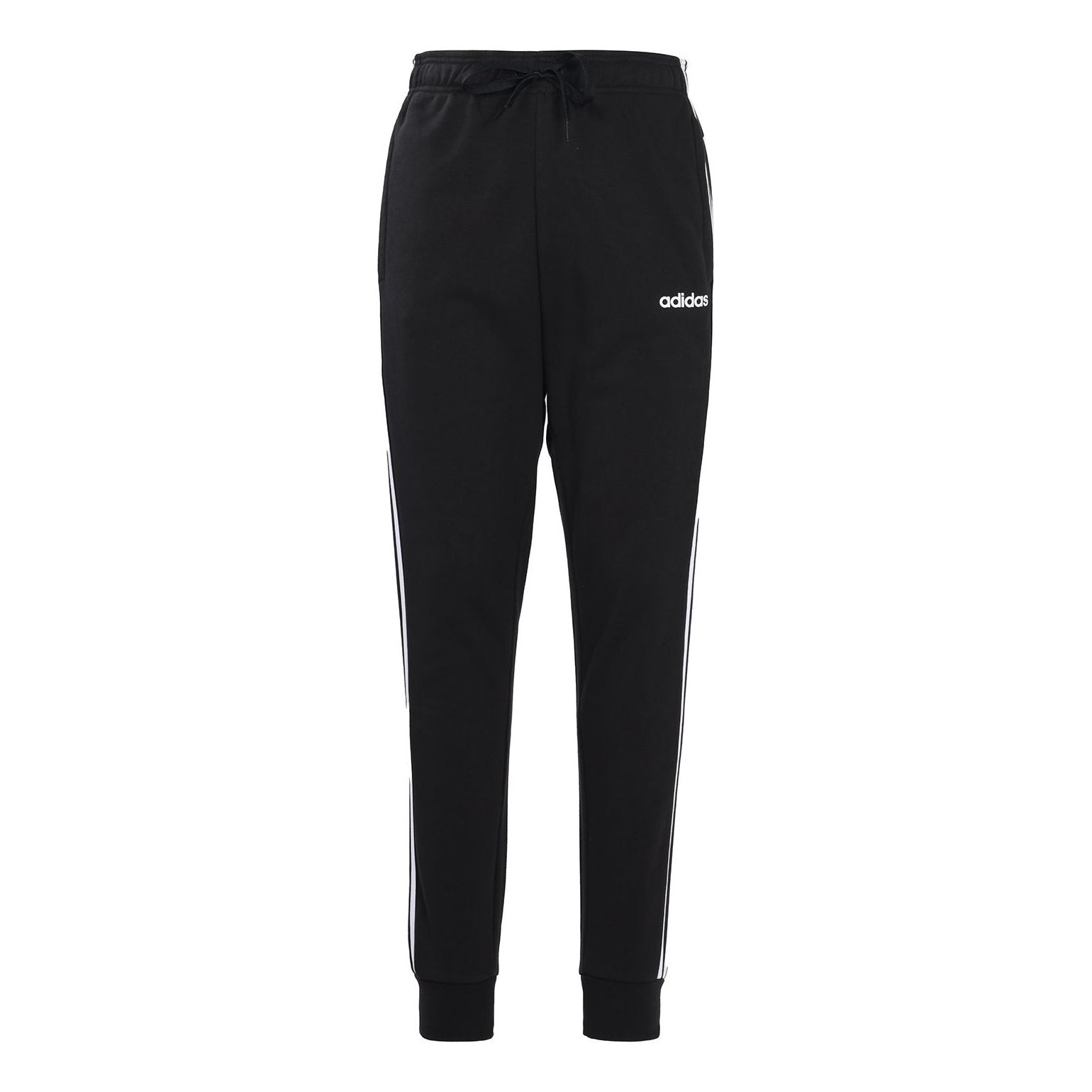 adidas Essentials 3-Stripes Tapered Cuffed Pants Men Black DU0468