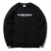 Li-Ning Sports Fashion Series Alphabet Printing Fleece Lined Round Neck Pullover Black AWDPC99-3