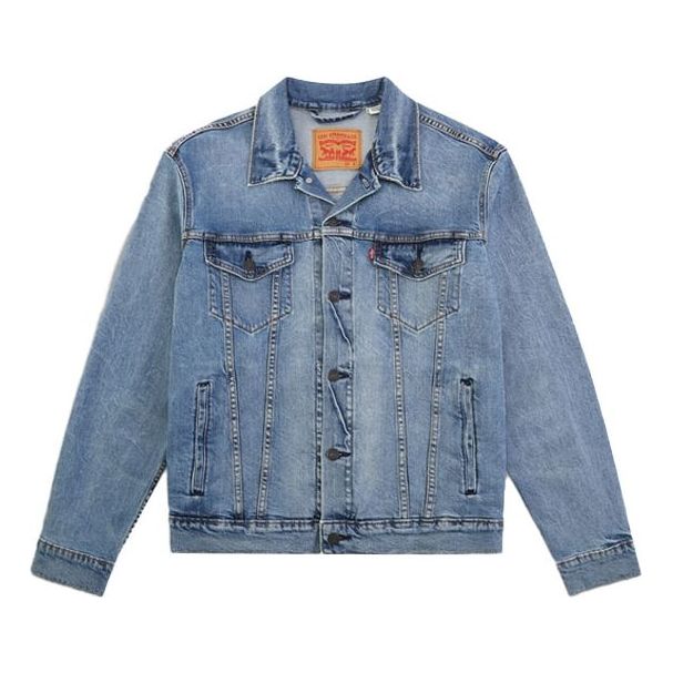 Levis Lapel Button Denim Jacket Men's Cowboy Blue 72334-0519