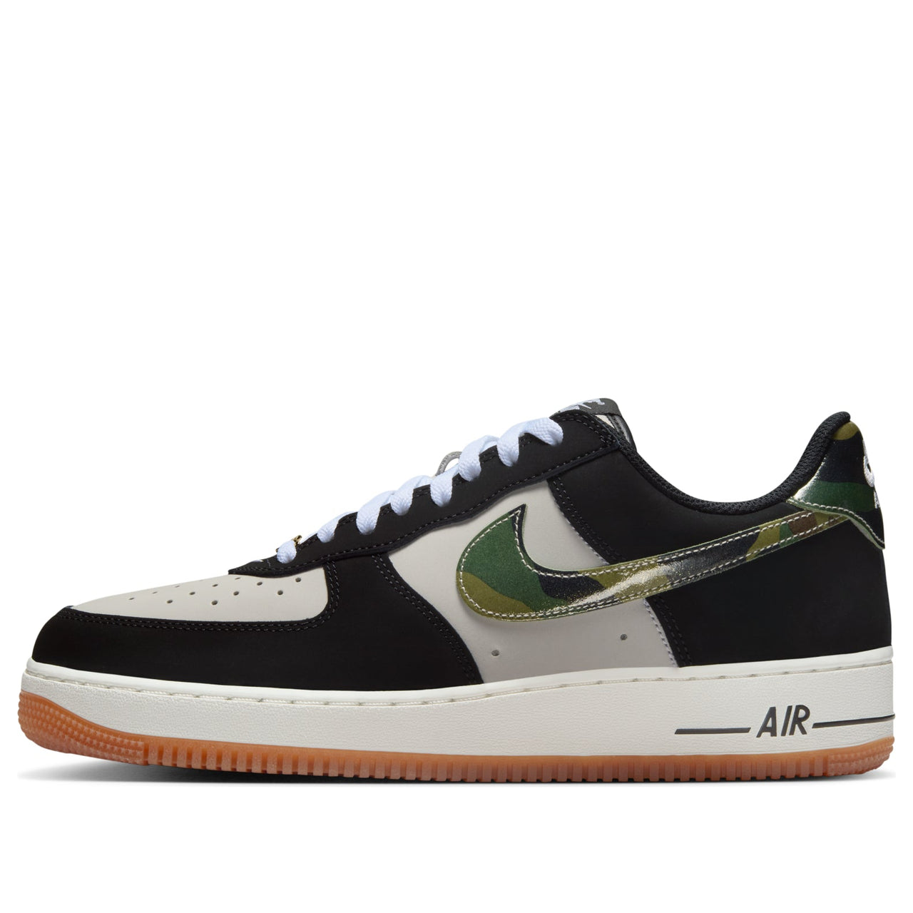 Nike Air Force 1 Low 'Black Patent Camo Swoosh' HQ1967-100