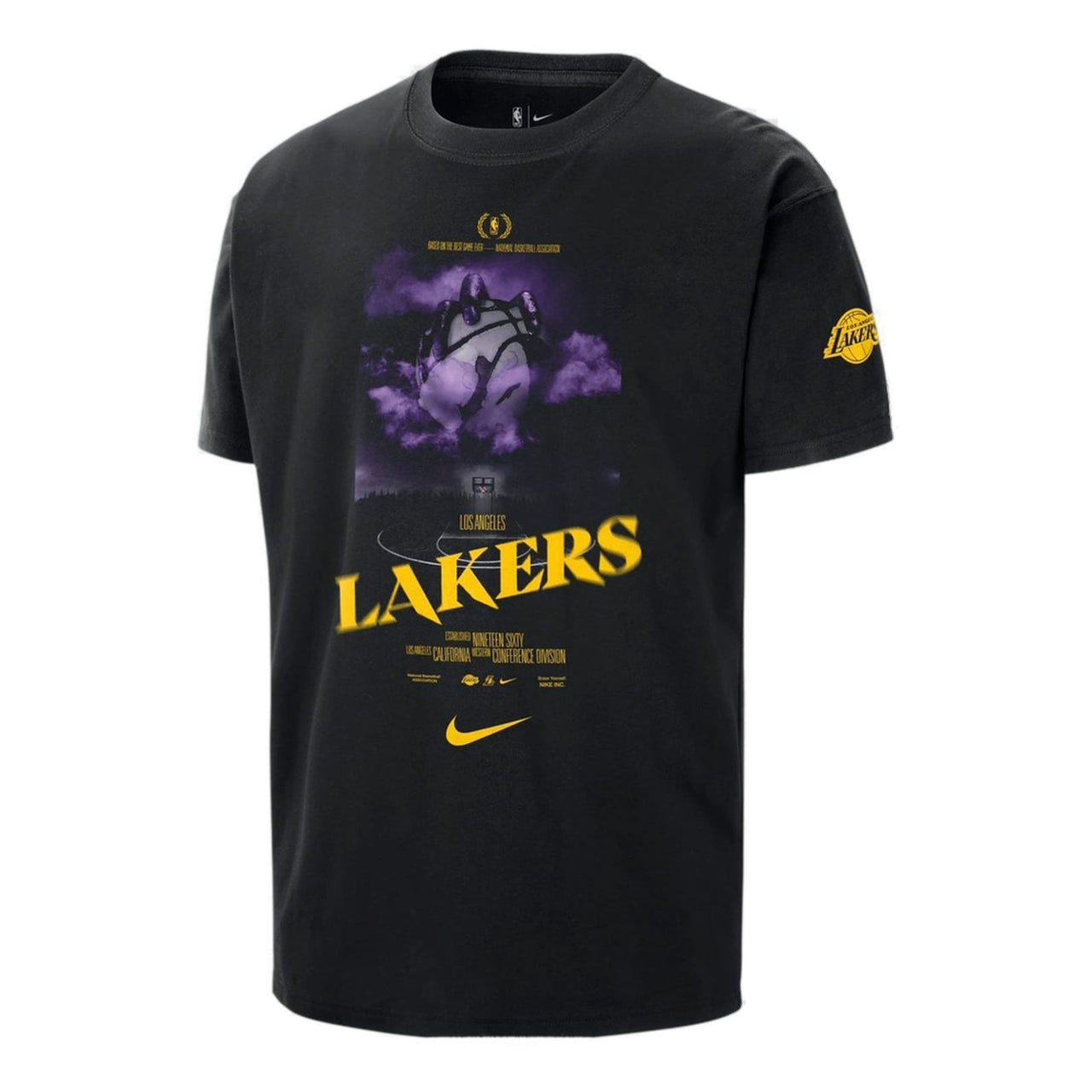 Nike NBA Los Angeles Lakers Courtside T-shirt 'Black' HJ2685-010