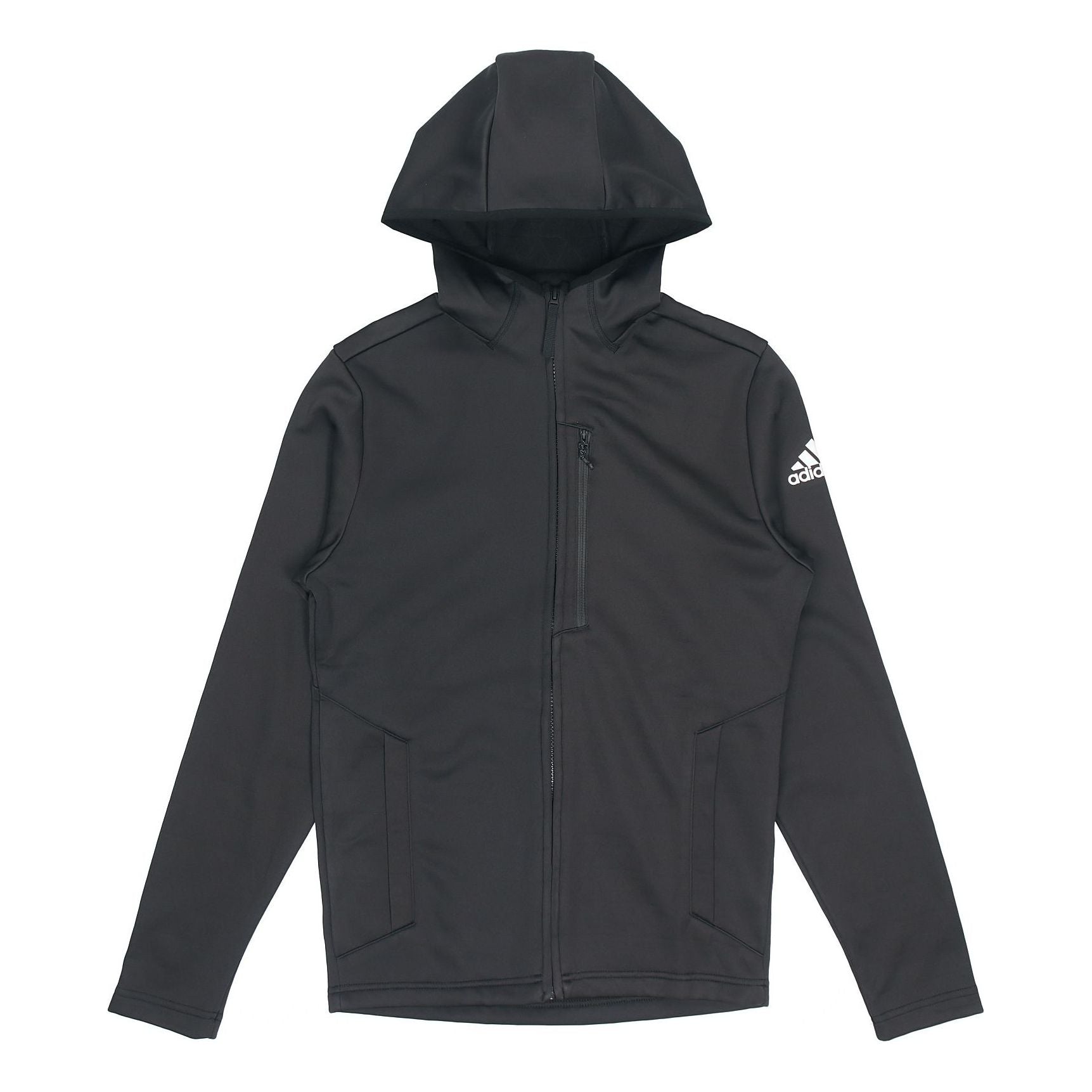 adidas Perfom Fl Jkt logo Printing Fleece Stay Warm Woven Sports Hooded Jacket Black GV3515