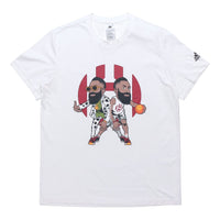adidas Hardn Geek Up Casual Sports Basketball Printing Short Sleeve White DX6931