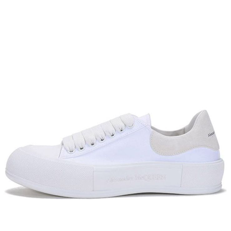 Alexander McQueen Deck Skate Plimsoll Lace Up 'White' 654594W4MV79000