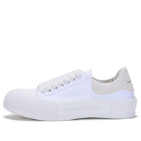 Alexander McQueen Deck Skate Plimsoll Lace Up 'White' 654594W4MV79000