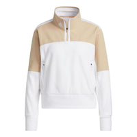 (WMNS) adidas 1/4-Zip Fleece Golf Jacket Asia Sizing 'White Beige' HG6996