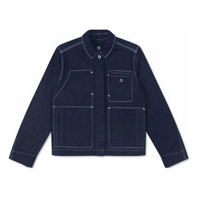 (WMNS) Converse Indigo Chore Denim Coat Asia Sizing 'Blue' 10026052-A01