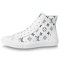 LOUIS VUITTON Tattoo Ankle Sneakers 'White with Colorful Monogram' 1A8KH6