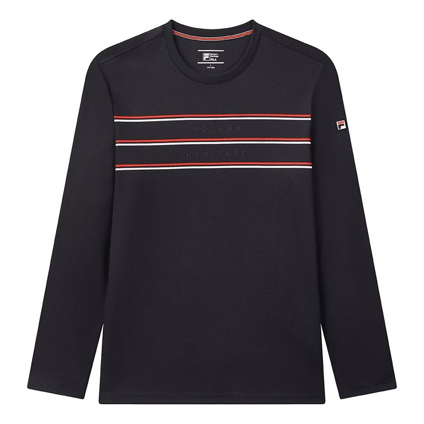 FILA Stripe Casual Sports Long Sleeves Blue F11M041206F-NV