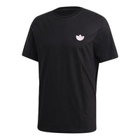 adidas originals Logo Ss Tee Solid Color Sports Round Neck Short Sleeve Black FK9985