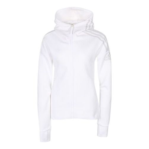 (WMNS) adidas  Z.N.E. Three Stripes Printing Hooded Jacket 'White Grey' FL1960