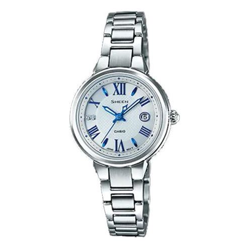CASIO SHEEN Series Fashion Stylish Watch Solar Charging Stainless Steel Strap Solar Powered Silver Analog SHE-4516SBY-7AJF