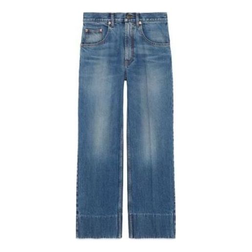 (WMNS) Gucci Denim Jeans Pants 'Blue' 743248-XDCIO-4011
