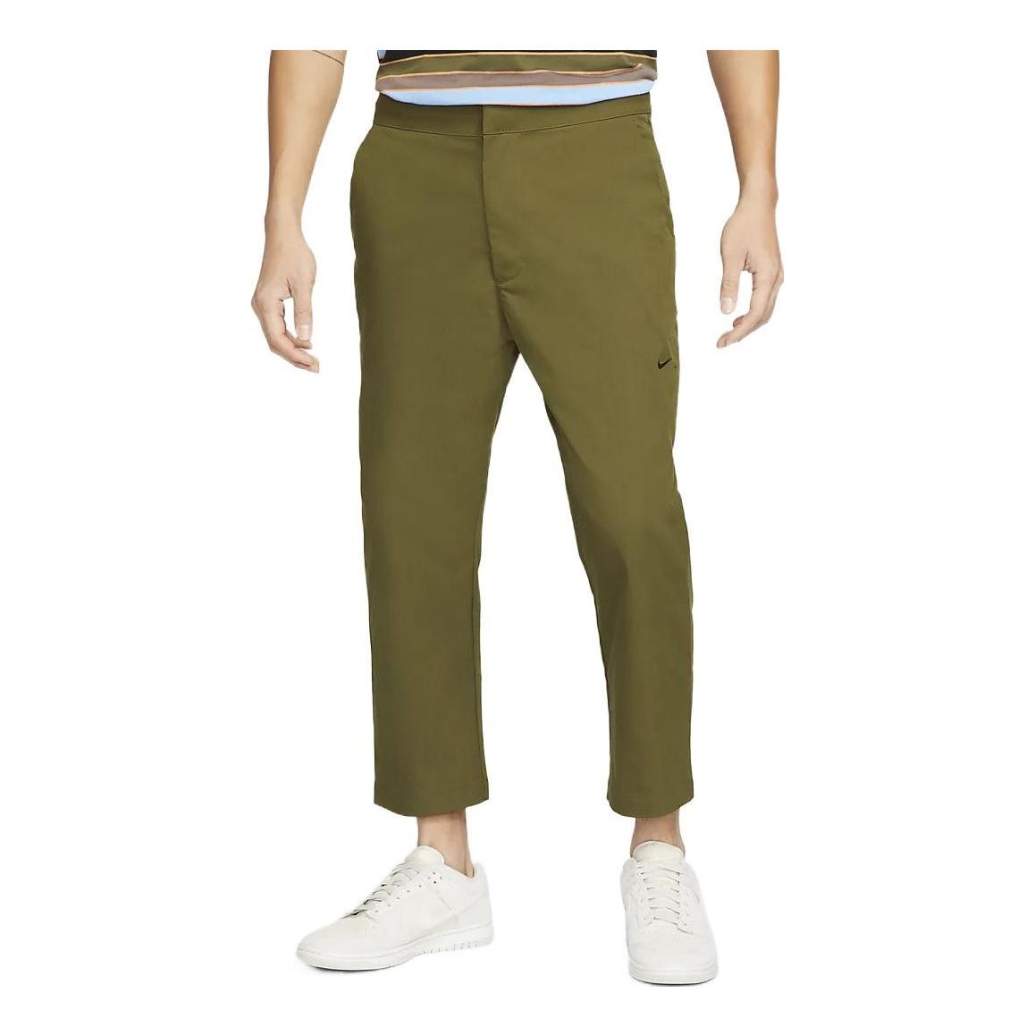 Nike Sportswear Style Essential Unlined Cropped Pants 'Olive' DD7033-326