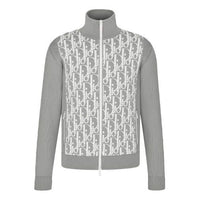 DIOR SS21 Oblique 3D Effect Embedded Technology Knitted Jacket For Men Black 113M421AT195-C880