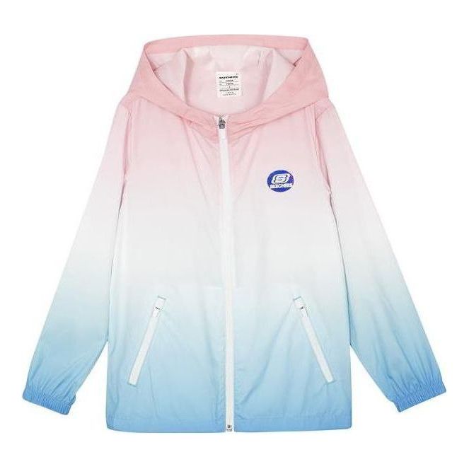 (GS) Skechers Gradient Logo Printed Sun Protection Jacket 'Blue Pink White' P222G035