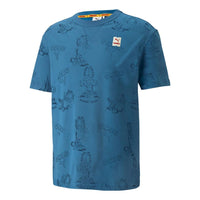 PUMA x GARFIELD Printed Tee 'Vallarta Blue' 534434-48