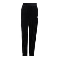 (WMNS) adidas Velour Pants Asia Sizing 'Black' HG1847