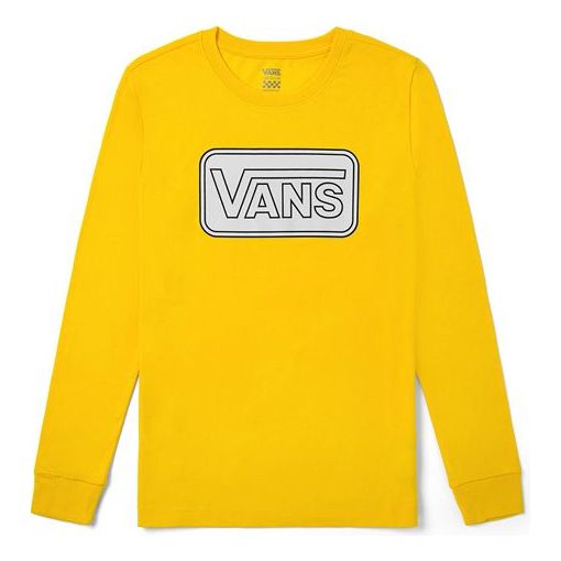 (WMNS) Vans DIY Alphabet Printing Athleisure Casual Sports Long Sleeves Yellow VN0A4V3V85W