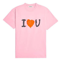 Balenciaga SS21 Alphabet Pattern Printing Short Sleeve Unisex Pink 612965TJVL51401