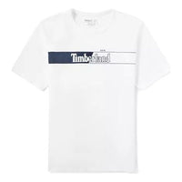 Men's Timberland Logo Printing Short Sleeve White A2A9A100