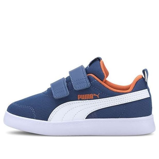 (PS) PUMA Courtflex V2 Leisure Board Shoes Blue/Orange 371758-01