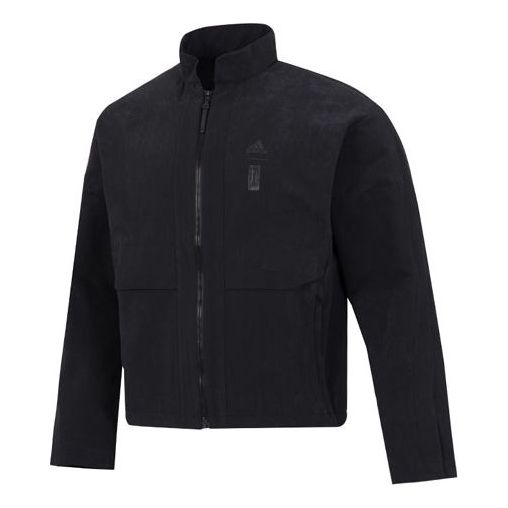 Men's adidas Wj 2.0 Wv Jkt Solid Color Athleisure Casual Sports Jacket Black HM5172
