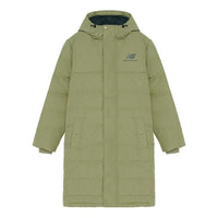 New Balance NB Logo Print Long Down Jacket Asia Sizing 'Green' AMJ93550-CGN