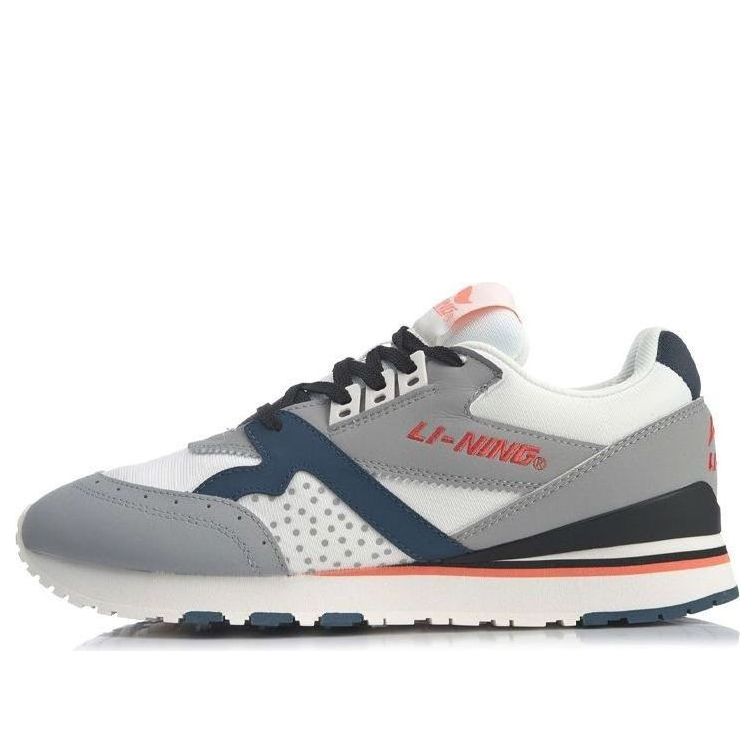Li-Ning 001 Retro Athleisure Casual Sports Shoes Gray White AGCQ065-4