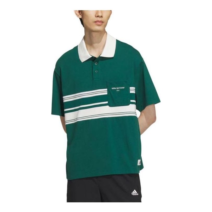 adidas Sportswear Polo Shirt Asia Sizing 'Green' IS4944