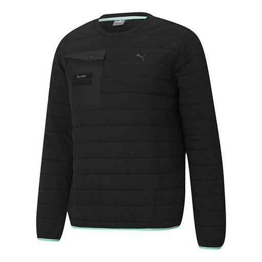 PUMA PL Insulated Crew Reflective Logo Round Neck Pullover Black 598119-01