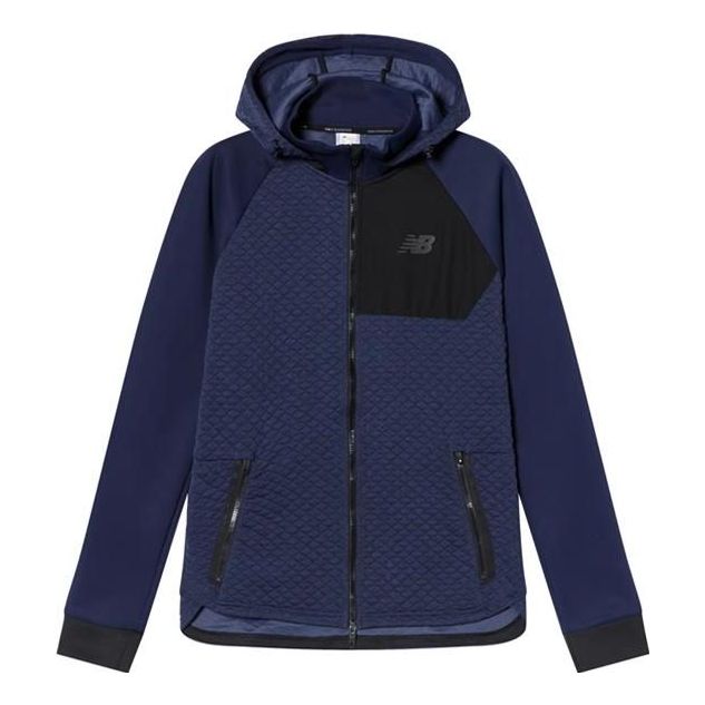 New Balance Heat Loft Full Zip Hooded Jacket Asia Sizing 'Blue' AMJ93001-PGM