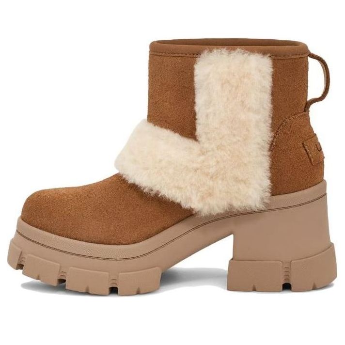 (WMNS) UGG Brooklyn Sunburst Heeled Boot 'Chestnut' 1145710-CHE